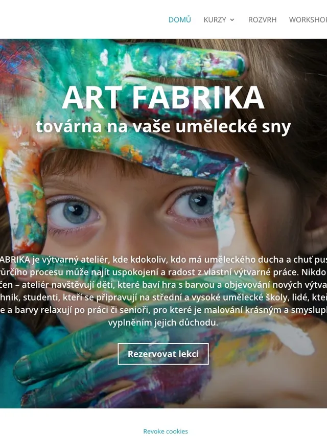 Art Fabrika art studio website