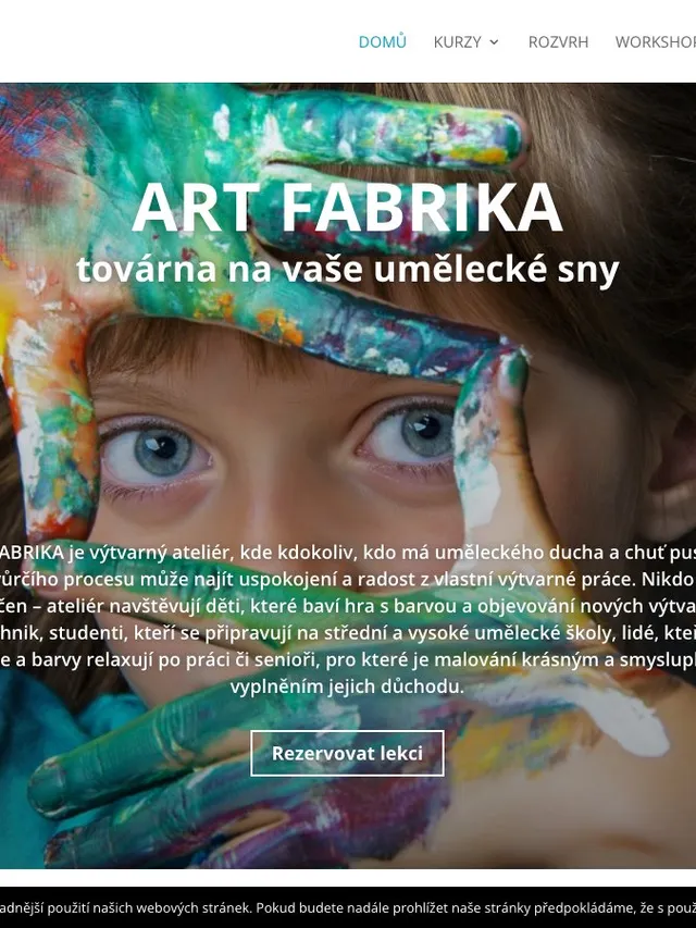 Art Fabrika art studio website