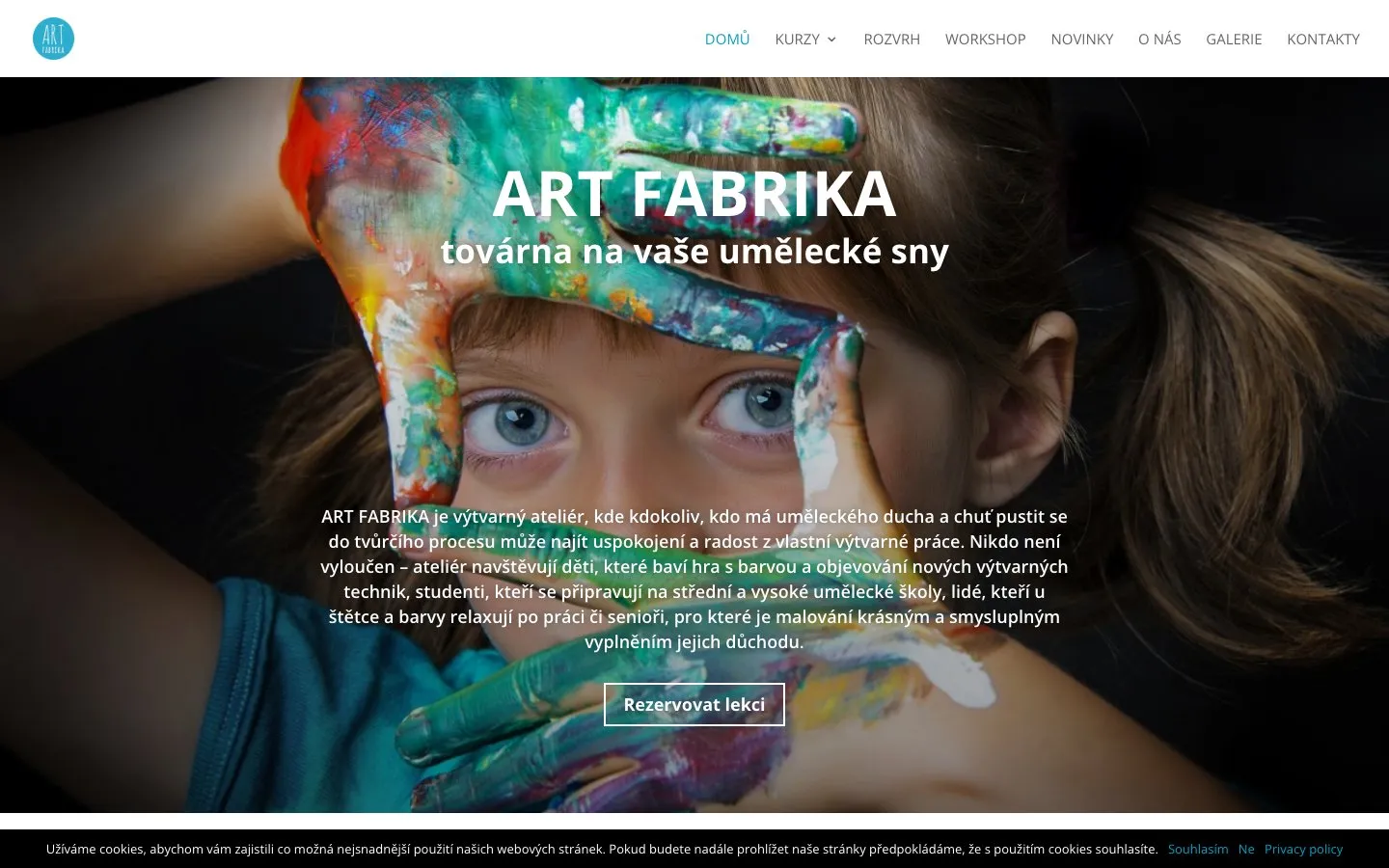 Art Fabrika art studio website