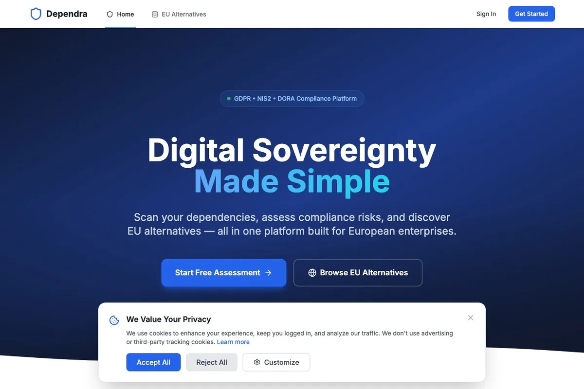 Dependra dashboard design concept
