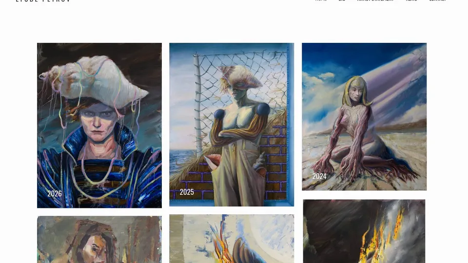 Lyube Petrov artist portfolio website