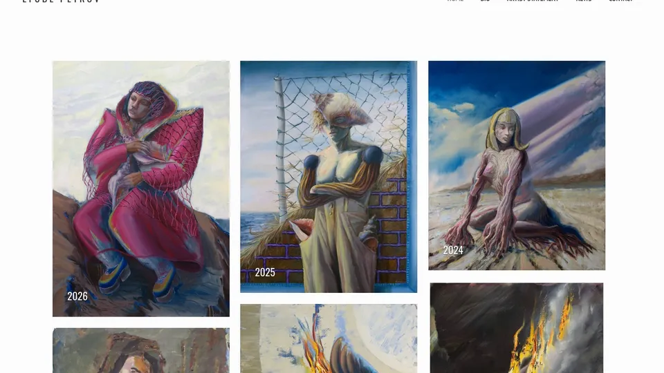 Lyube Petrov artist portfolio website