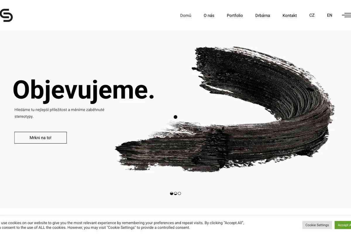 SVI Design homepage with portfolio grid